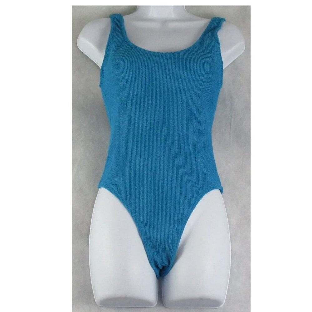 NWT COTTON ON Body Women's Low-Back Cheeky One-Piece Swimsuit, Bonnie Blue